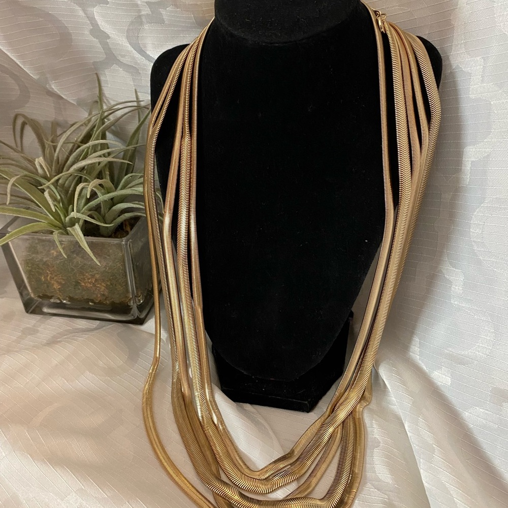 RJ Graziano Golden Multi-Layer Necklace
